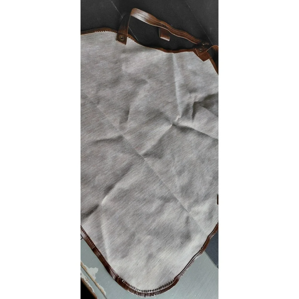 Men One Size heavy-duty marbled brown leather utility apron adjustable Straps
